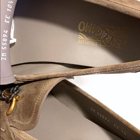 ❤️SOLD❤️Salvatore Ferragamo Front 4 Suede Driver Loafers - Picture 10 of 13
